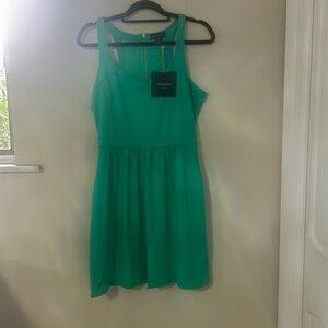 NWT green razor back sun dress
